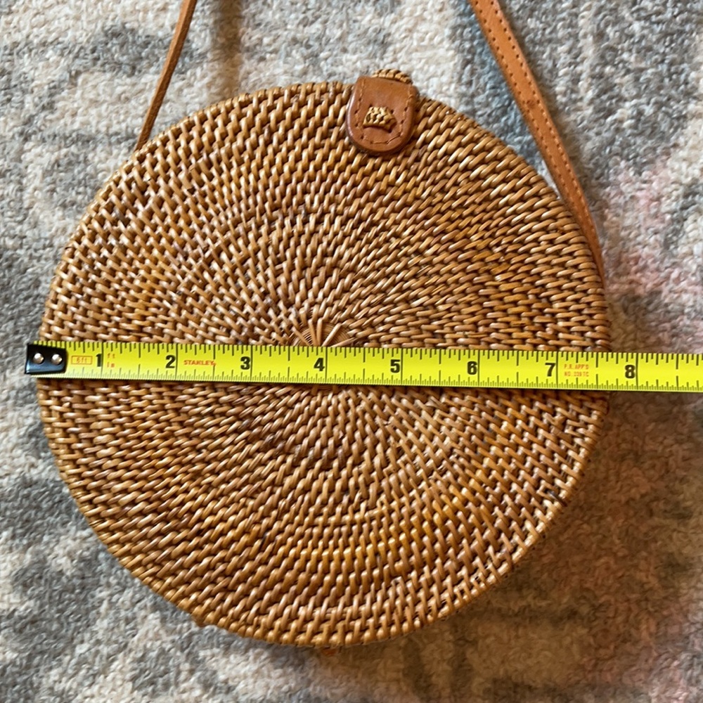 Street Level Round Rattan Bag - Picture 7 of 10